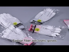 Ίνα - ελεύθερη κομμένη ESD ανθεκτική PU ινών άνθρακα γαντιών 13gsm αγώγιμη τακτοποίηση φοινικών